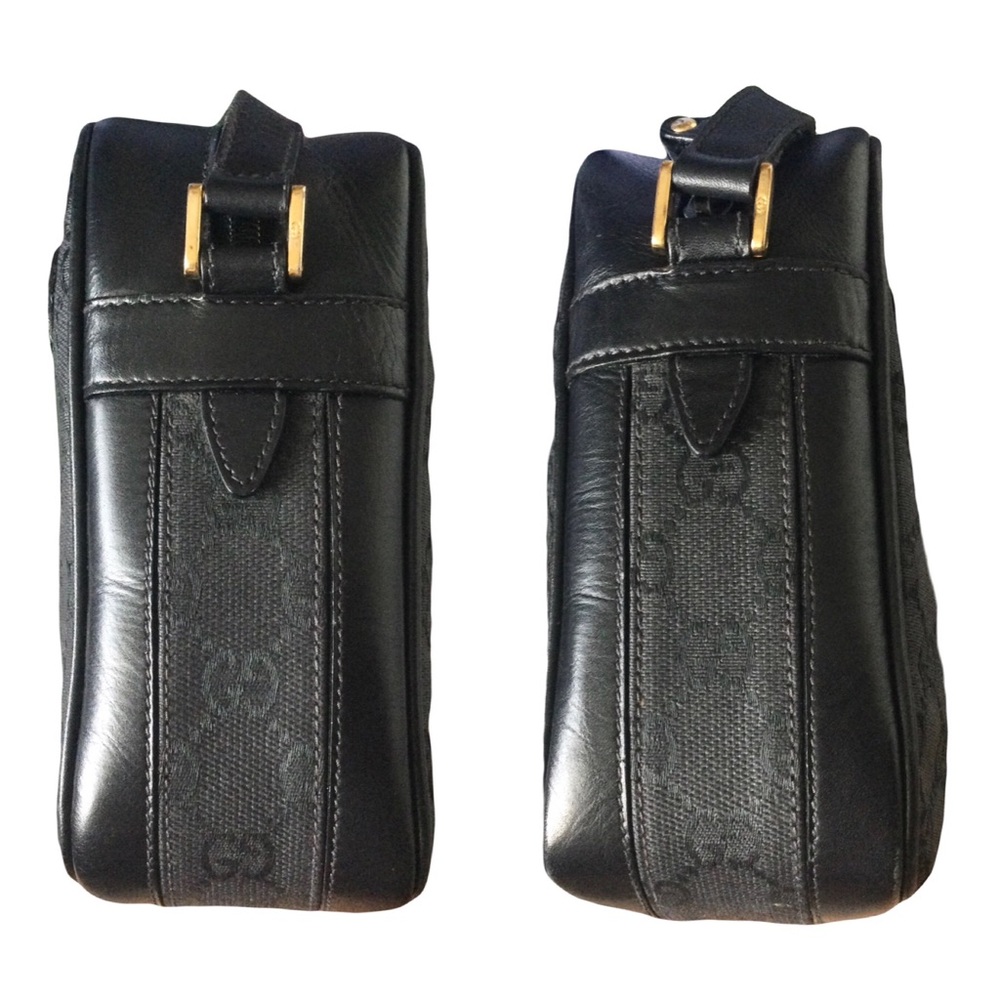 2x HOST PICK Vintage Gucci Black Monogram Crossbody Camera Bag - Picture 5 of 15